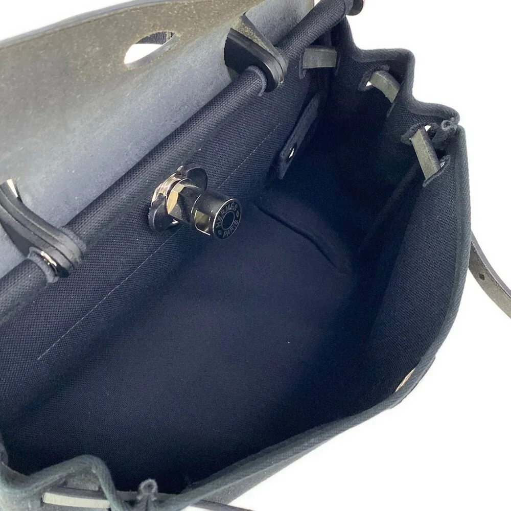 Hermès Her Bag Zip PM Handbag Toile Military Vache Hunter